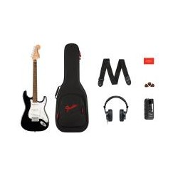 Guitarra Eléctrica Squier Paquete Stratocaster Affinity Mustang Micro Series, Black 0372873206