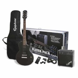 Guitarra Eléctrica Epiphone Les Paul Player Pack Ebony Ppegegl1ebch1