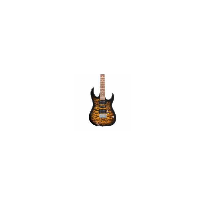 Guitarra Eléctrica Ibanez Guitarra Electrica Ibanez ''Gio Rg''ambar Transparente Sombreado Negro Mod. Grx70qa Sb 8202735